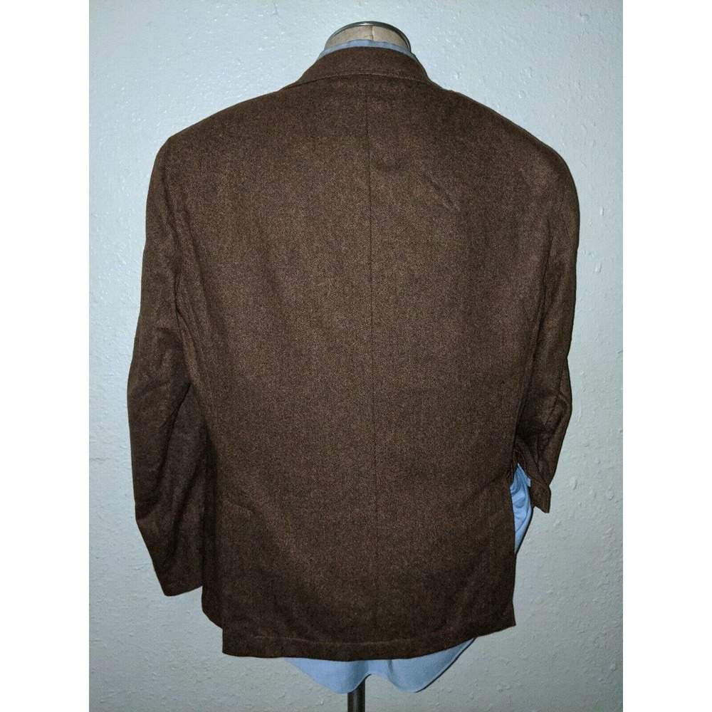 46r Brown Fleck Unconstructed Patch Tweed Unlined… - image 4